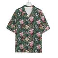 Vintage Tropical Exotic Hawaiian Print Rayon Hawaiian Shirt