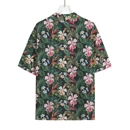 Vintage Tropical Exotic Hawaiian Print Rayon Hawaiian Shirt
