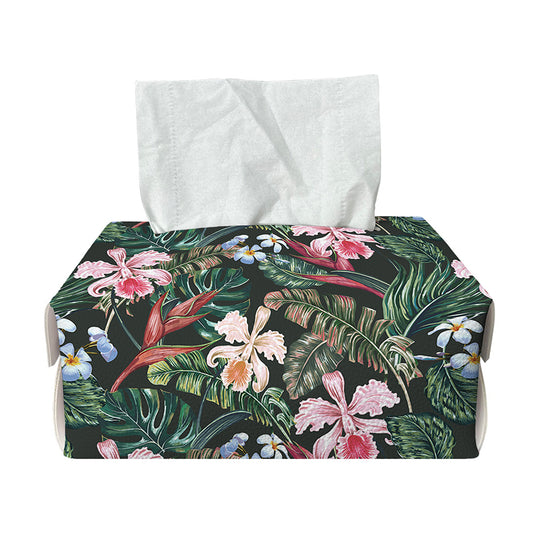 Vintage Tropical Exotic Hawaiian Print Rectangle Tissue Box Cover
