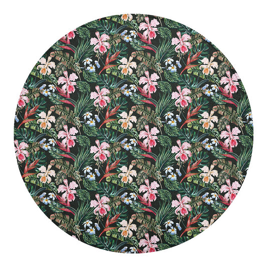 Vintage Tropical Exotic Hawaiian Print Round Blanket