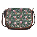 Vintage Tropical Exotic Hawaiian Print Saddle Bag