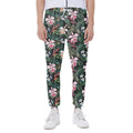 Vintage Tropical Exotic Hawaiian Print Joggers
