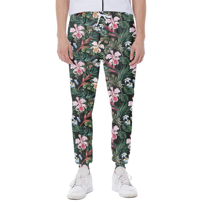 Vintage Tropical Exotic Hawaiian Print Scuba Joggers