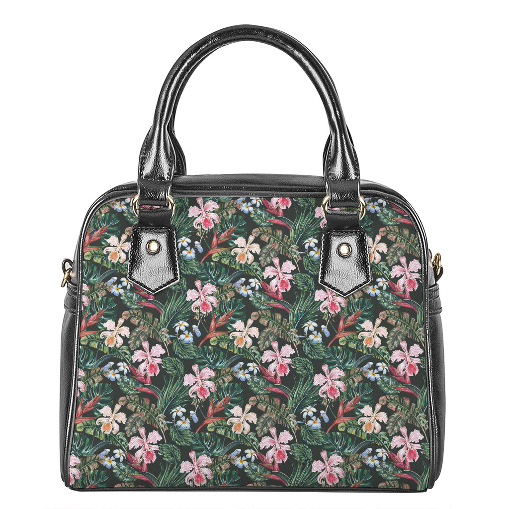 Vintage Tropical Exotic Hawaiian Print Shoulder Handbag
