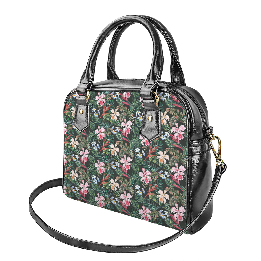 Vintage Tropical Exotic Hawaiian Print Shoulder Handbag
