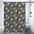 Vintage Tropical Exotic Hawaiian Print Shower Curtain