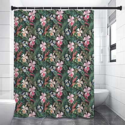 Vintage Tropical Exotic Hawaiian Print Shower Curtain