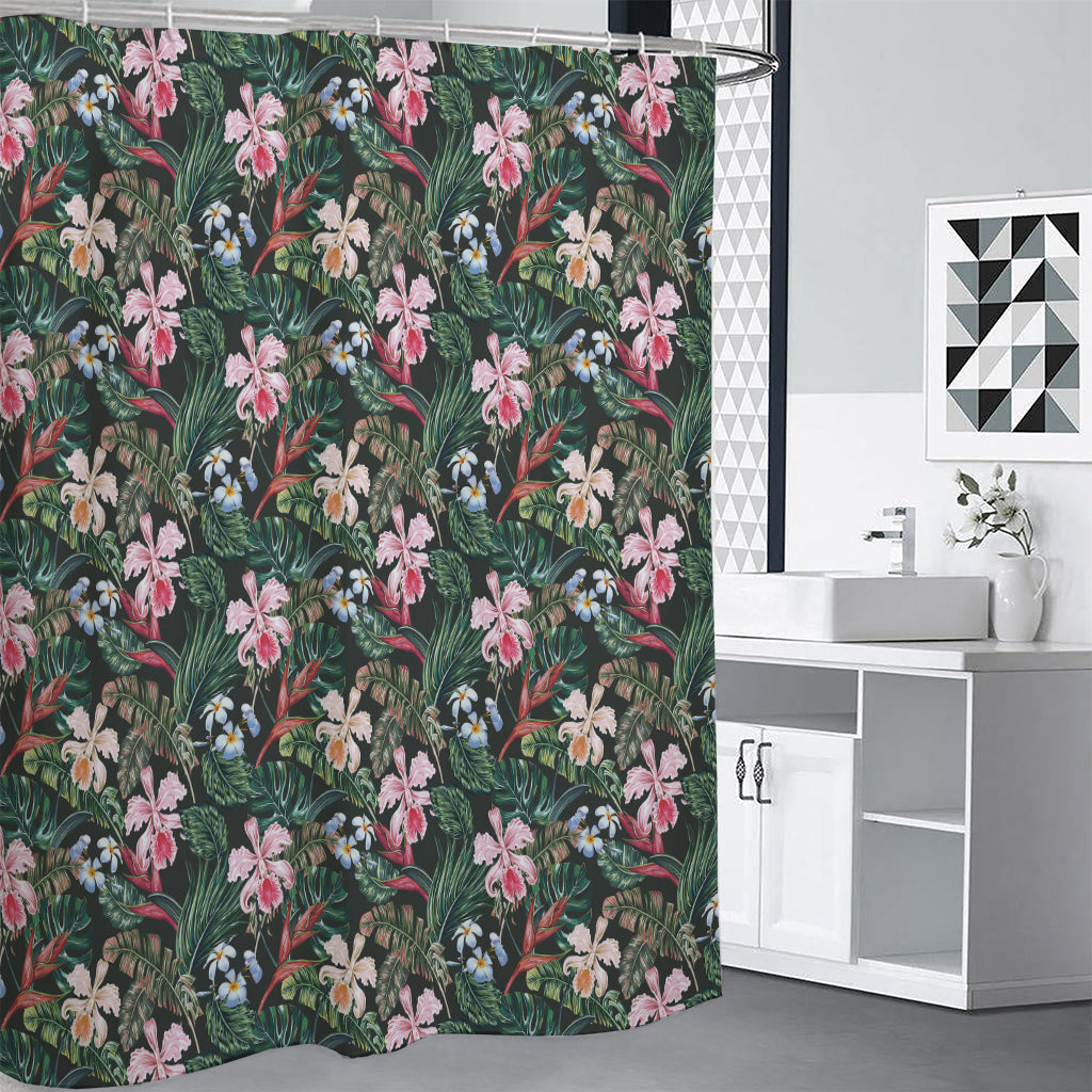 Vintage Tropical Exotic Hawaiian Print Shower Curtain