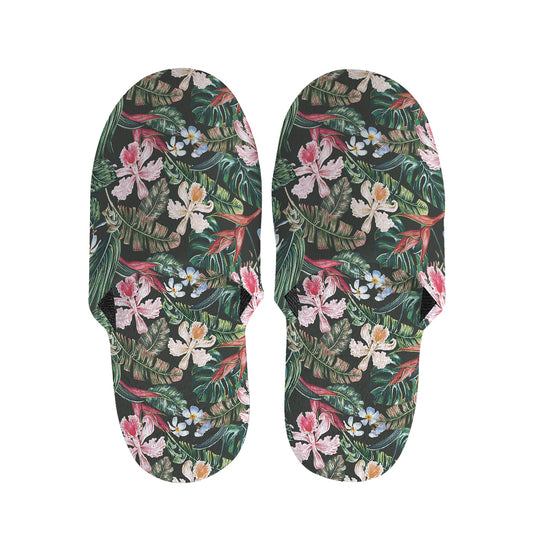 Vintage Tropical Exotic Hawaiian Print Slippers
