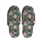 Vintage Tropical Exotic Hawaiian Print Slippers