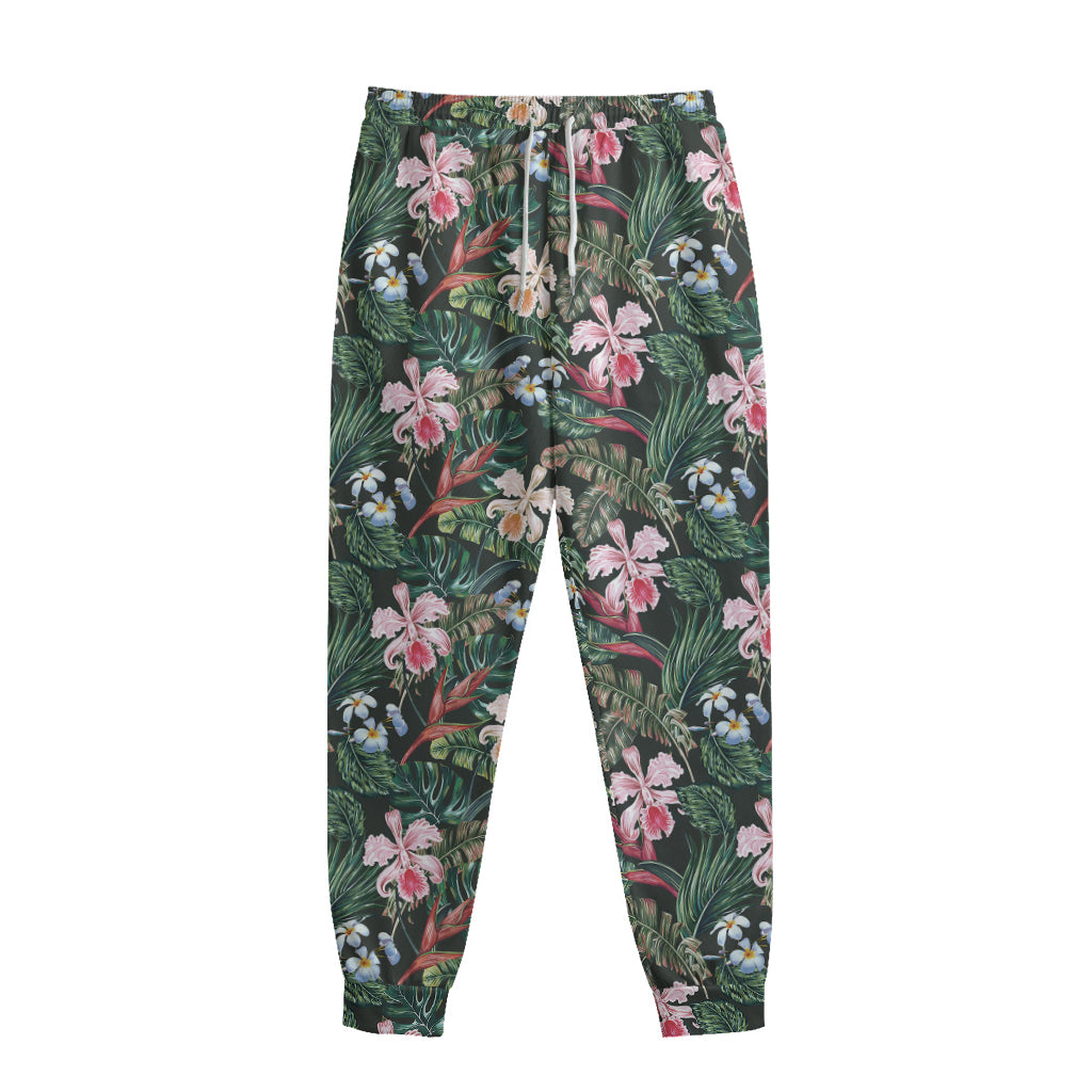 Vintage Tropical Exotic Hawaiian Print Sweatpants