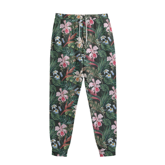 Vintage Tropical Exotic Hawaiian Print Sweatpants