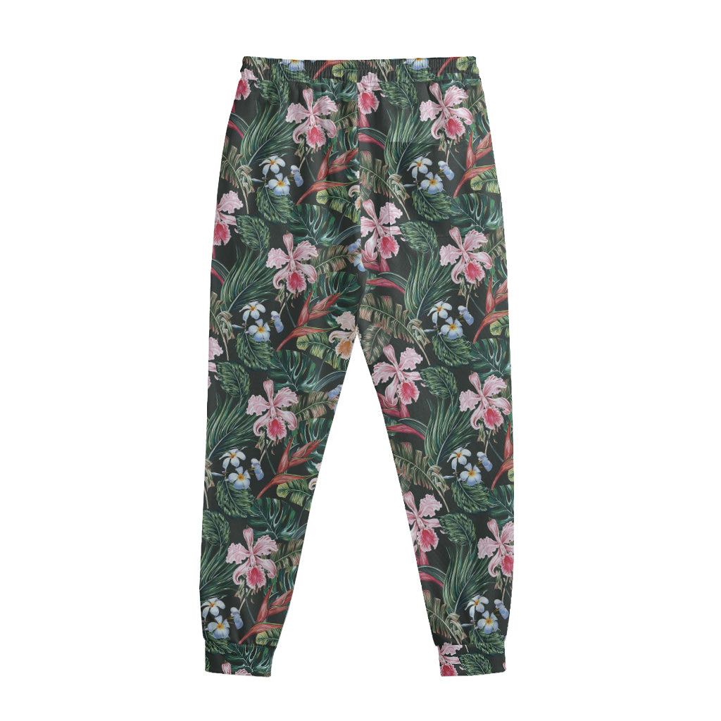 Vintage Tropical Exotic Hawaiian Print Sweatpants