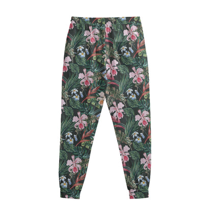 Vintage Tropical Exotic Hawaiian Print Sweatpants