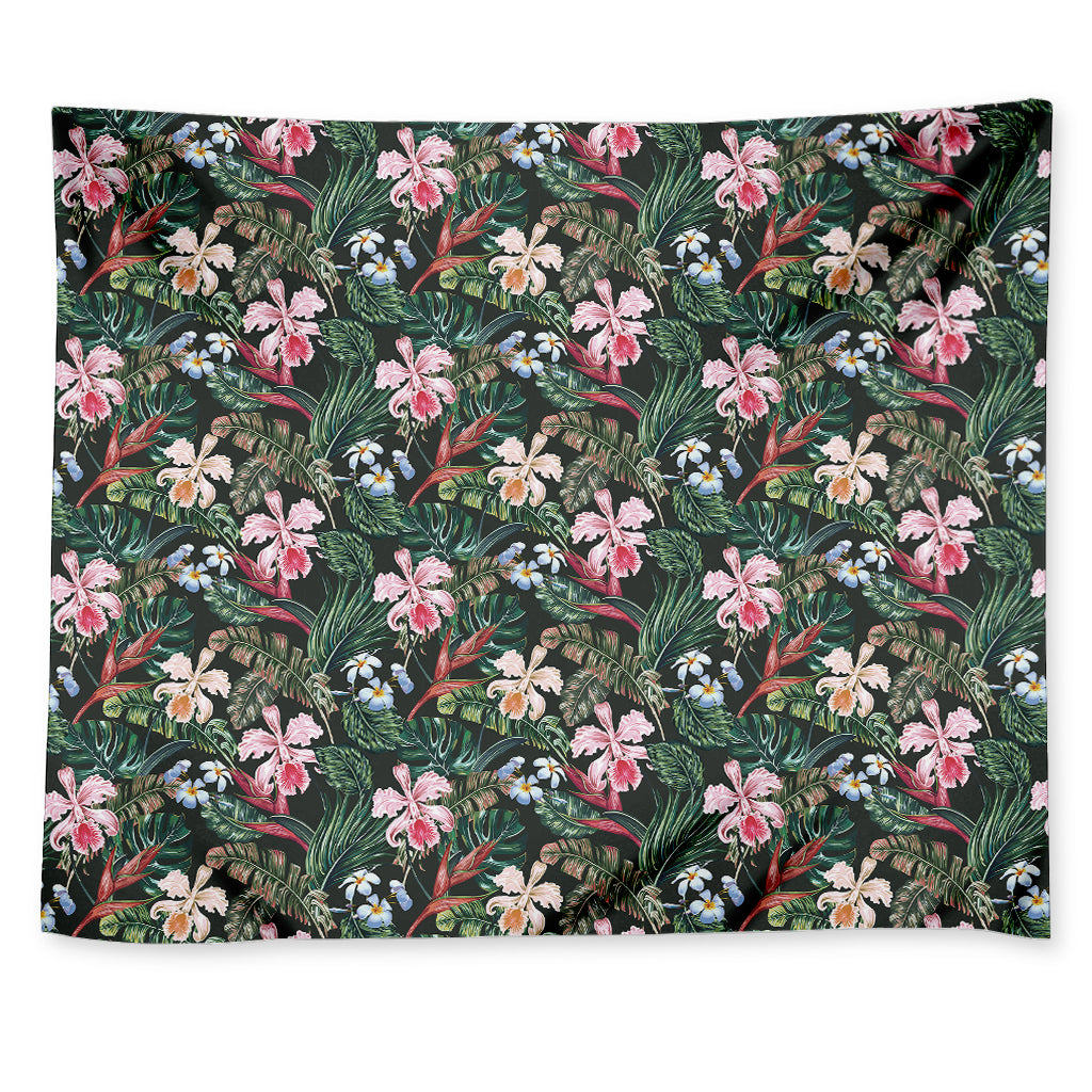 Vintage Tropical Exotic Hawaiian Print Tapestry
