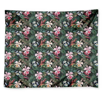 Vintage Tropical Exotic Hawaiian Print Tapestry