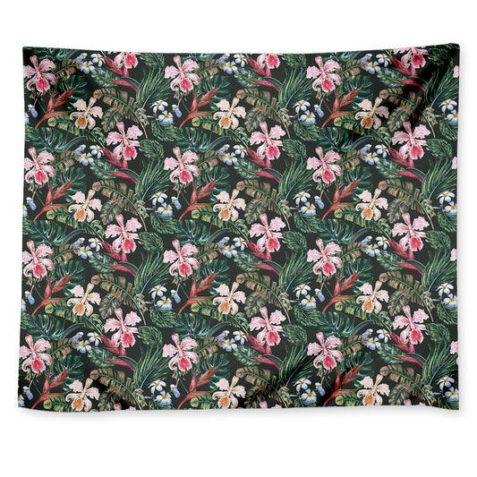 Vintage Tropical Exotic Hawaiian Print Tapestry