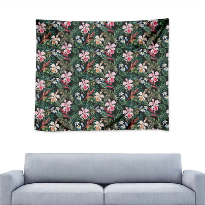 Vintage Tropical Exotic Hawaiian Print Tapestry