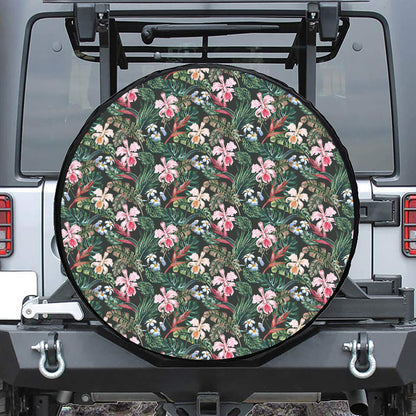 Vintage Tropical Exotic Hawaiian Print Tire Cover
