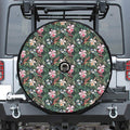 Vintage Tropical Exotic Hawaiian Print Tire Cover With Camera Hole