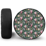 Vintage Tropical Exotic Hawaiian Print Tire Cover With Camera Hole