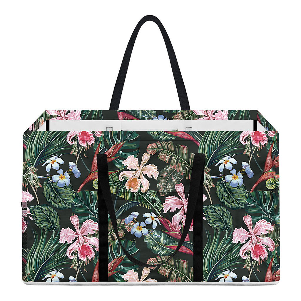 Vintage Tropical Exotic Hawaiian Print Utility Tote Bag