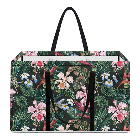 Vintage Tropical Exotic Hawaiian Print Utility Tote Bag