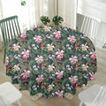 Vintage Tropical Exotic Hawaiian Print Waterproof Round Tablecloth