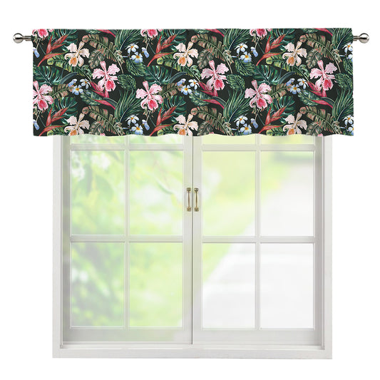 Vintage Tropical Exotic Hawaiian Print Window Valance