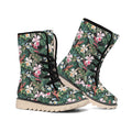 Vintage Tropical Exotic Hawaiian Print Winter Boots