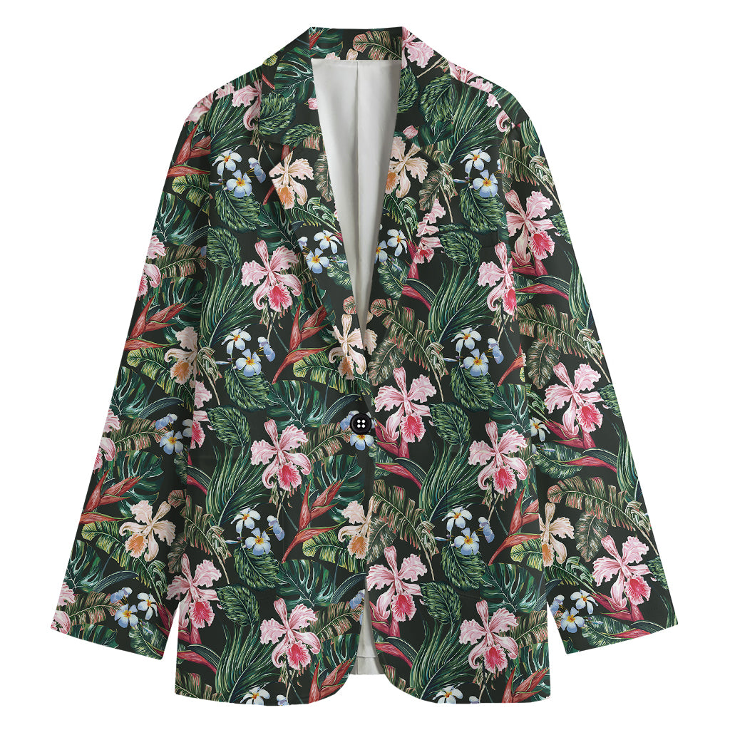 Vintage Tropical Exotic Hawaiian Print Women's Blazer