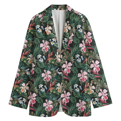 Vintage Tropical Exotic Hawaiian Print Women's Blazer
