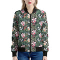 Vintage Tropical Exotic Hawaiian Print Women's Bomber Jacket