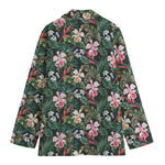 Vintage Tropical Exotic Hawaiian Print Women's Cotton Blazer