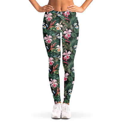 Vintage Tropical Exotic Hawaiian Print Women's Leggings