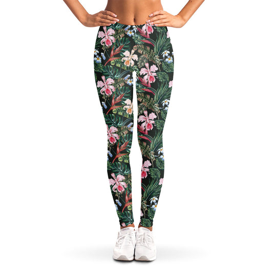 Vintage Tropical Exotic Hawaiian Print Women's Leggings