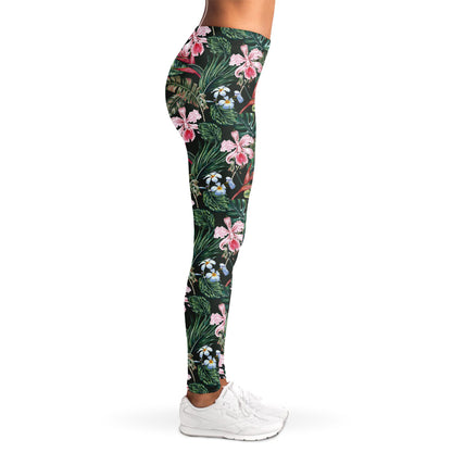 Vintage Tropical Exotic Hawaiian Print Women's Leggings