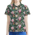 Vintage Tropical Exotic Hawaiian Print Women's Polo Shirt