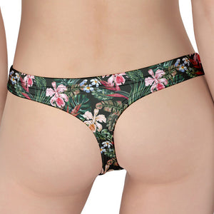 Vintage Tropical Exotic Hawaiian Print Women's Thong