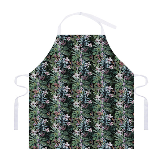 Vintage Tropical Floral Print Adjustable Apron