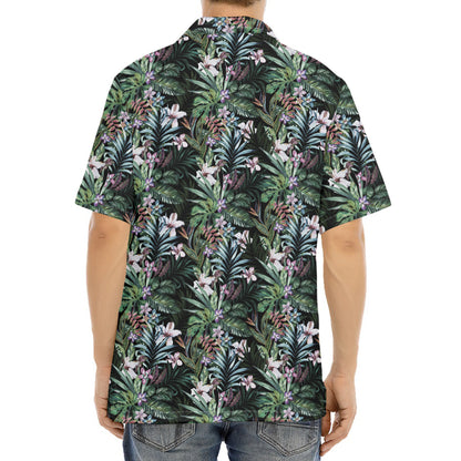 Vintage Tropical Floral Print Aloha Shirt