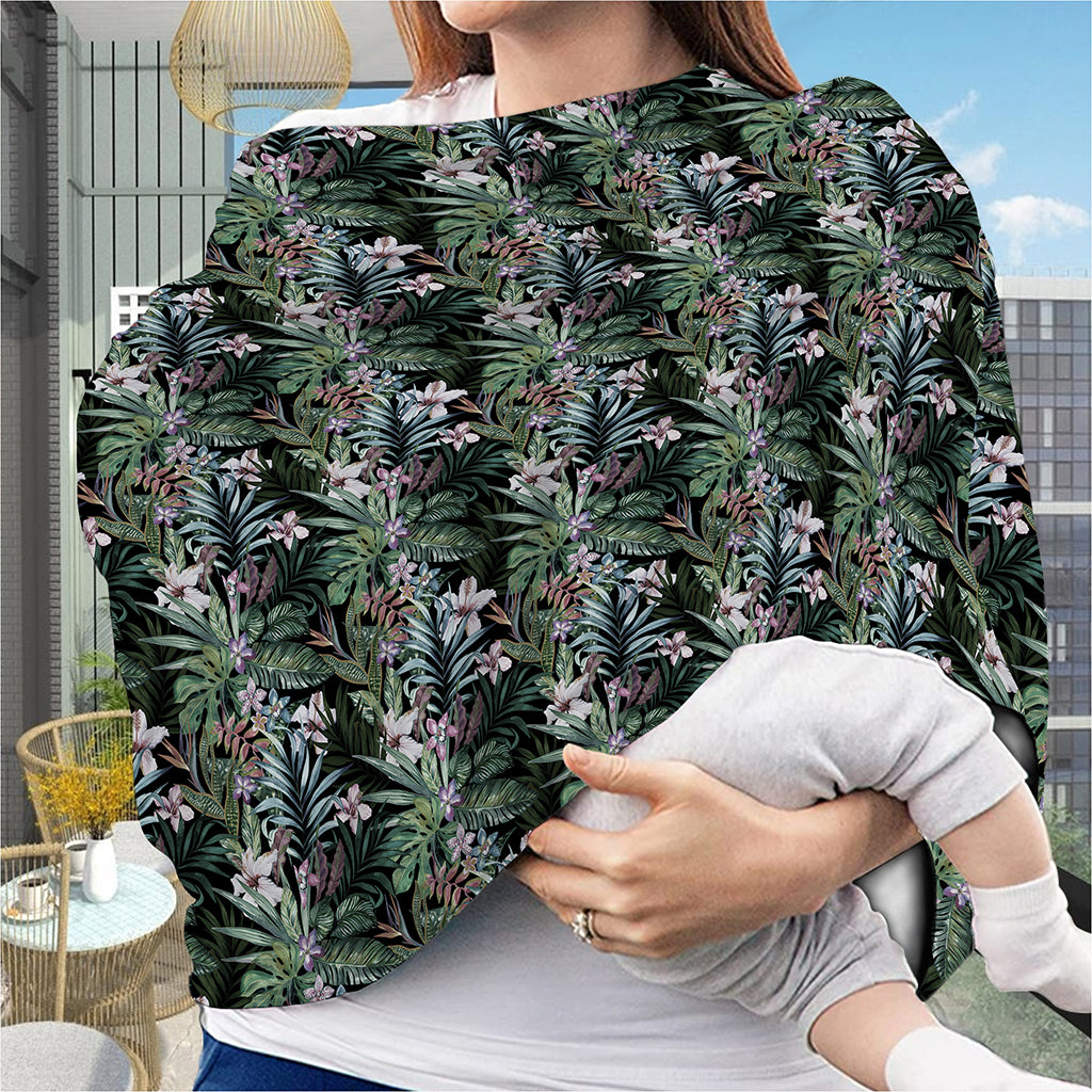 Vintage Tropical Floral Print Baby Seat Cover