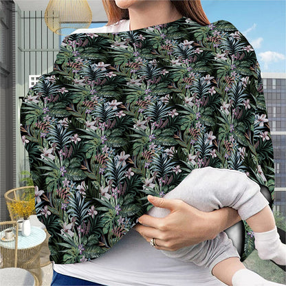 Vintage Tropical Floral Print Baby Seat Cover
