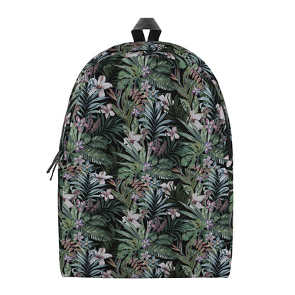 Vintage Tropical Floral Print Backpack