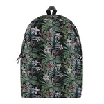 Vintage Tropical Floral Print Backpack