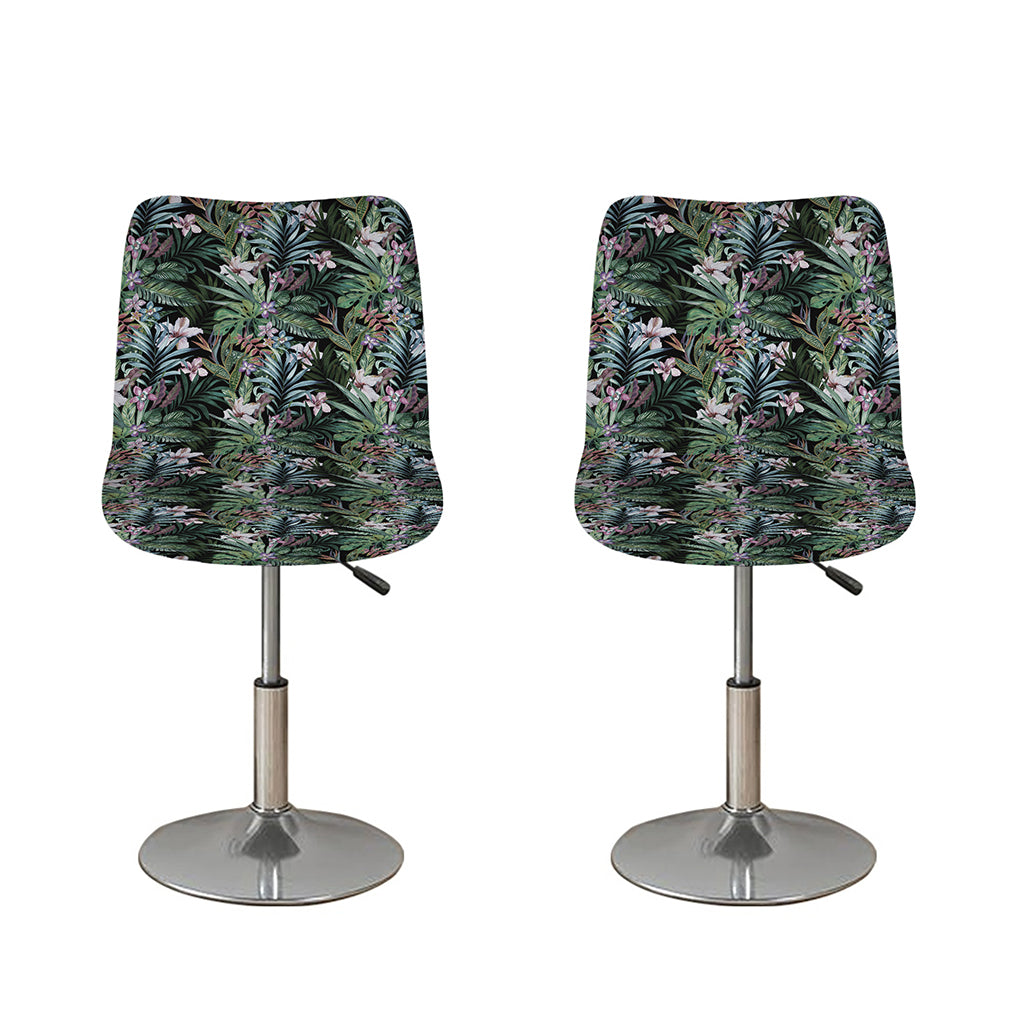 Vintage Tropical Floral Print Bar Stool Covers