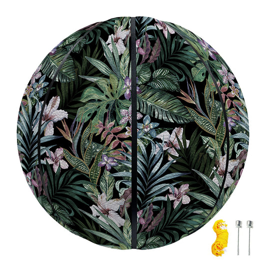 Vintage Tropical Floral Print Basketball