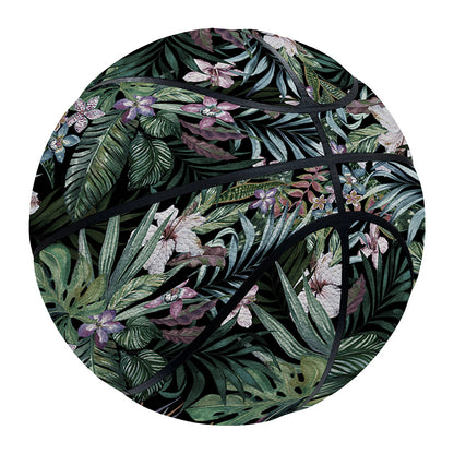 Vintage Tropical Floral Print Basketball