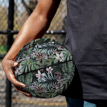 Vintage Tropical Floral Print Basketball