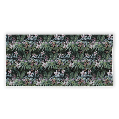 Vintage Tropical Floral Print Beach Towel